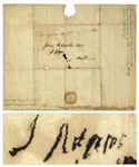 John Adams Free Franked Signature -- With University Archives COA